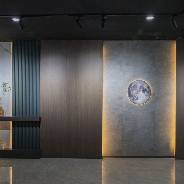 Solid Wooden Veneer Half Round Wall Paneling Board Pine Wood Wall Cladding