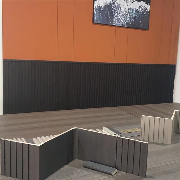 Solid Wooden Veneer Half Round Wall Paneling Board Pine Wood Wall Cladding